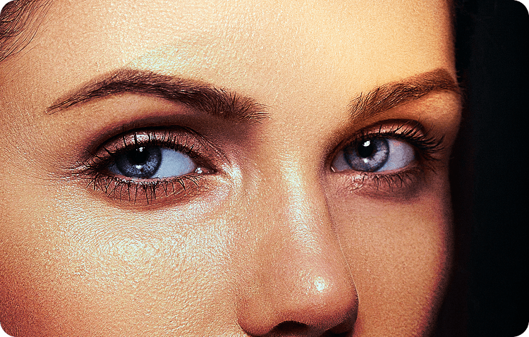 Close-up dos olhos
